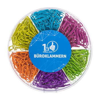 Büroklammer 480er Box, farbig sortiert